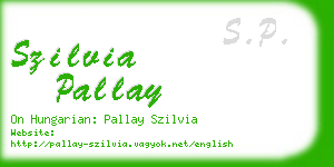 szilvia pallay business card